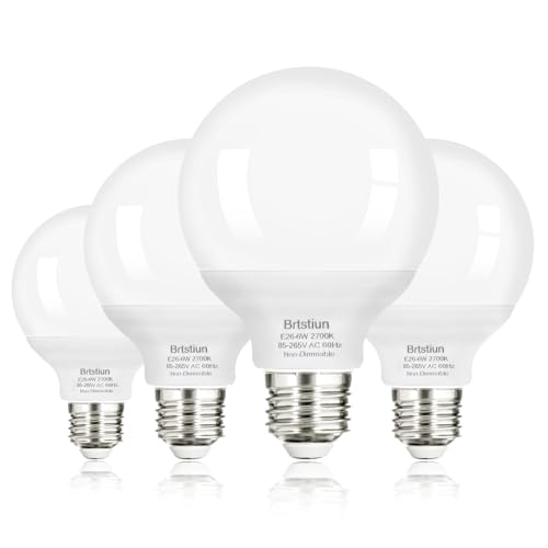 Image of Brtstiun G25 LED Vanity Light Bulbs for Bathroom, Globe Bulb 40W Equivalent