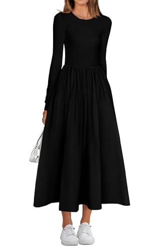 BTFBM Casual Long Sleeve Dresses Spring Dresses 2025 Wedding Guest Dress Midi Dress Flowy Bohemian Long Dress