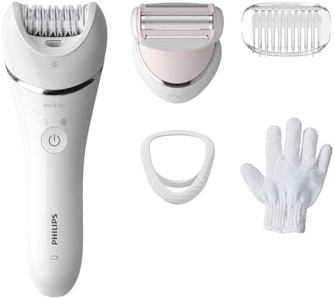 Depilador Elétrico Epilator, 5 acessórios, à prova d’água - BRE71...