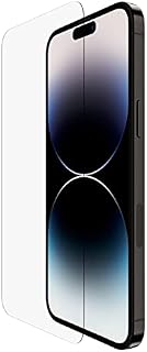 Belkin TemperedGlass iPhone 14 Pro Max screen protector, easy bubble free application with included EZ-Frame for installation, 9H hardness tested, scratch resistant screen protector