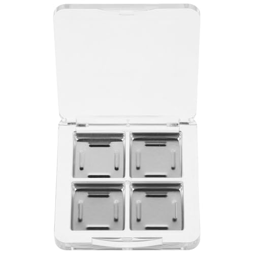 Didiseaon 2 Recipientes Vacíos De Plástico Compactos Para Maquillaje Organizador De Pintalabios De Aluminio Y Plateado