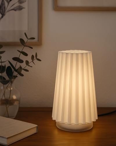 Image of Table Lamp for Living Room Decoration, Bedroom, Study, Office, and Gifting | Handcrafted Wave Ambient Night Lamp with On /Off Switch, Without Bulb | Bedside Lamp (Home Decor Items)