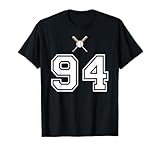 94 numero baseball stile vintage bianco maglietta