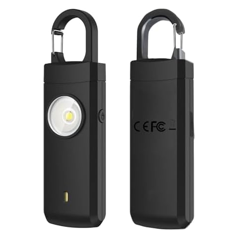 FA FIGHTART Rechargeable Personal Alarm for Women Christmas Birthday Gifts for Students Kids Girls Elders Kids Siren Alarms(Black) Cover
