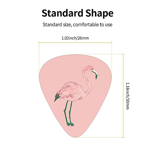 Lot de 12 médiators en forme de flamant rose pour guitare électrique et basse dans une boîte - Les Beatles, Paul McCartney, John Lennon, RIngo Starr, George Harrison Lot de 12 médiators en forme de flamant rose pour guitare électrique et basse dans une boîte – Image 5