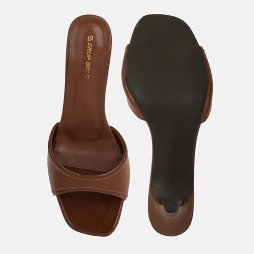 Image of DROP BOLD OPEN TOE SLIM HEELS FOR WOMEN