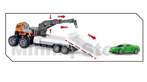 Image of Car & Wooden Transport Truck 1:43 Metal Toys Alloy Diecast Truck Set Toy, Diecast Miniature Car Model Best Birthday Gift for Kids[Multicolor = Pack of 2 Truck]