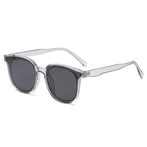 Lunettes de soleil rondes vert fluo vintage à grande monture pour homme et femme