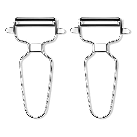 Roponan 2 Pcs Potato Peeler, Stainless Steel Vegetable Peeler, Y-Shaped Swivel Speed Peeler for Kitchen Cover