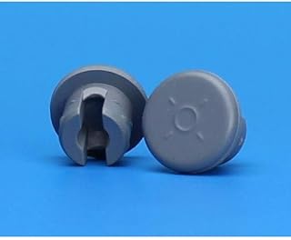 JG Finneran 20mm Gray Chlorobutyl Lyophilization Stopper - 2 Prong QTY (1000) - JGF