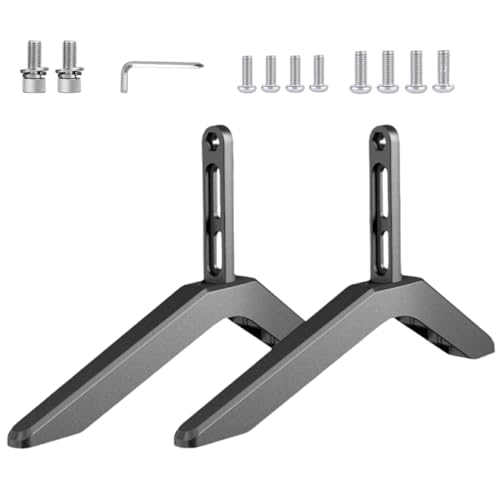 Patas de soporte de televisor, altura de TV ajustable, pies base antideslizantes, soporte de repuesto para televisores de 32 a 65 pulgadas, ideal para sistemas de entretenimiento en el hogar, color