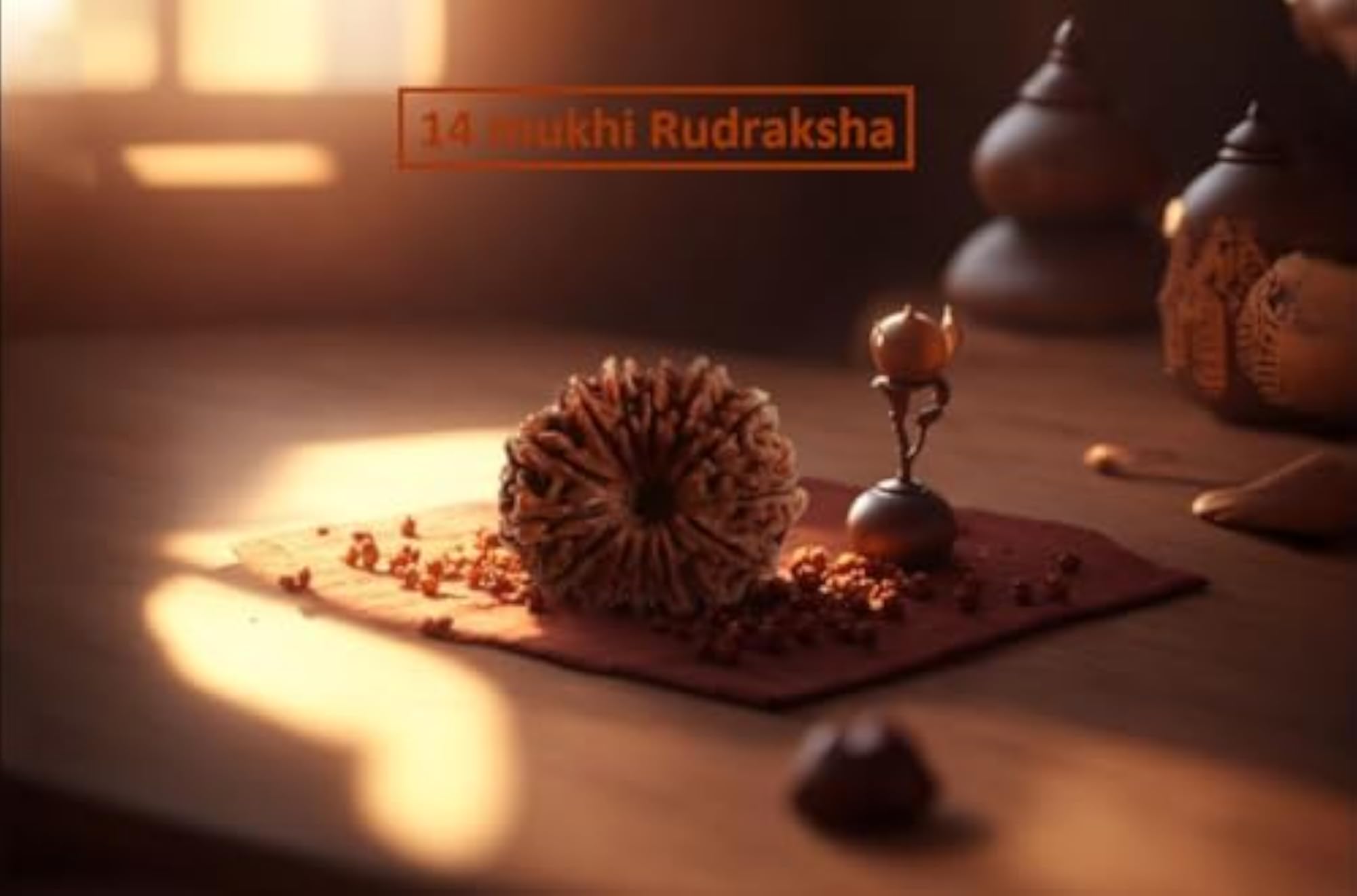 14 Face Rudraksha Original Certified Pendant