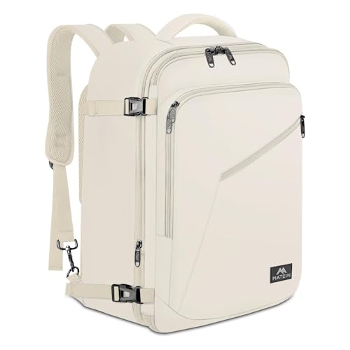 Matein Mochila Viaje Cabina Avion 40x30x20, Mochila Cabina Hombres Y Mujeres, Expandible Mochila Viaje Equipaje De Mano, Mochila Avion Impermeable Y Ligera De 30l Para Vueling, Air Europa, Beige Matein Mochila Viaje Cabina Avion 40x30x20, Mochila Cabina Hombres Y Mujeres, Expandible Mochila Viaje Equipaje De Mano, Mochila Avion Impermeable Y Ligera De 30l Para Vueling, Air Europa, Beige