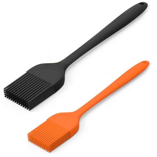 Image of ADD2CART Silicone Basting Brush, Heat-Resistant Food Grade, One-Piece Construction (basting Brush Pack of 2)