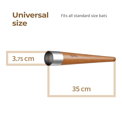 Image of Lifelong Grip Cone for Cricket Bats - Pack of 1 | Ergonomic Wooden Grip | Universal Fit for All Standard Bat Sizes | Easy to Use Grip Application Tool | Comfortable Handle