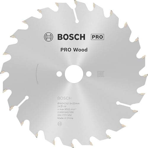 Bosch 2608640596 Lama per Seghe Modello PKS 54, Diametro 160 mm, 24 Denti, F16, 160 x 2.6/1.6 x 24 mm