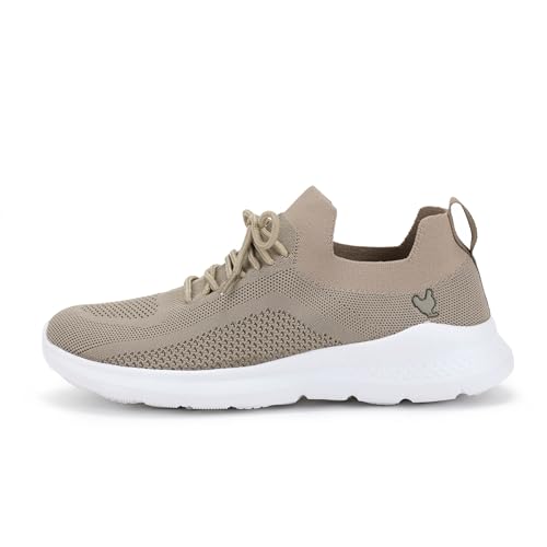 PITAS Walk IN Marco | Zapatillas de Hombre Casual Tipo Sneaker | Deportivas de Hombre para el Verano sin Cordones | Zapatillas de Verano Taupe 43