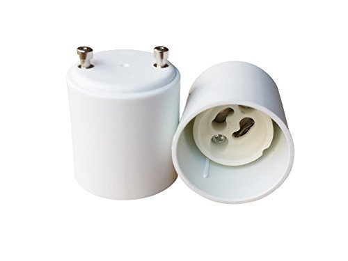 3 Pack, Mansa Lighting, GU10 to GU24 Bulb Adapter, Use This Adapter to Plug a GU10 (Bayonet Mount) Based Bulb Into a GU24 (Bayonet Mount) Light Fixture, Maximum Wattage Is 75W