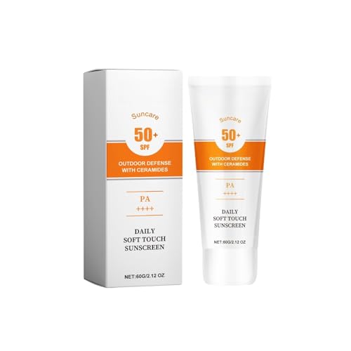 Face Sunscreen SPF 50, 2.12 fl oz, SPF Moisturizer, Lightweight under Makeup, Travel Essentials, Summer Essentials, Skin Care, Sunscreen for Face