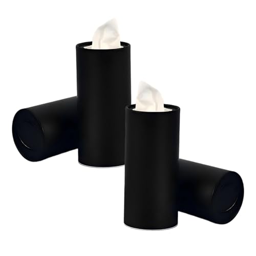 Porta pañuelos para carro 4 piezas negro