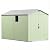 Greesum 6×10FT Plastic Outdoor Storage Shed with Floor, Resin Storaged Sheds with Lockable Double Door, Windows & Vents, All-Weather Tool Sheds for Garden, Backyard, Patio, Light Gray