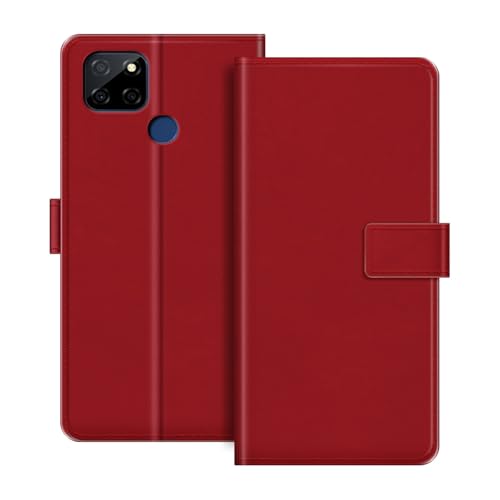 ESACMOT ���U�[�E�H���b�g�P�[�X OPPO Realme Q2i 5G RMX2200 �Ƃ̌݊������� �J�[�h�z���_�[���X�^���h�t���蒠�^�P�[�X�A�}�O�l�b�g���J�A�ϏՌ��t�H���I�A�J���t���ȃf�U�C�� (��)