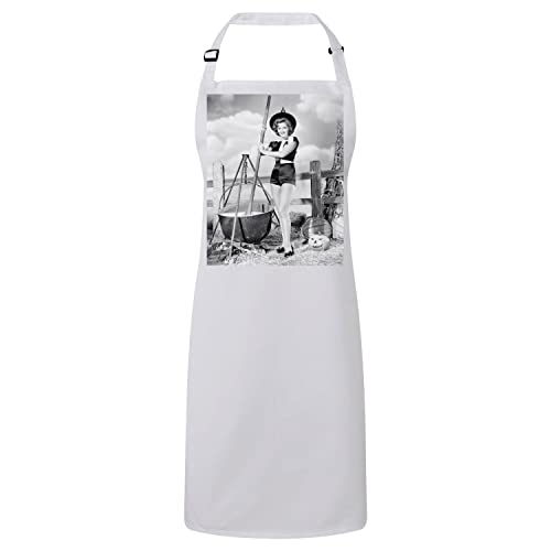 Tablier cuisine blanc premium Matha Vickers sorcière Halloween actrice cinéma