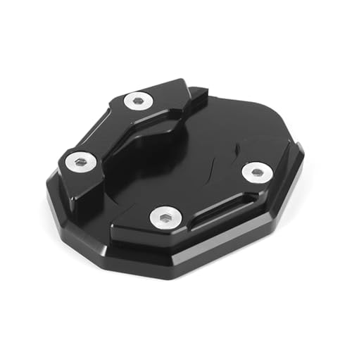 Motorrad Ständer Vergrößerung Seitenständer Kickstand Verlängerungsplatte für Yamaha für NMAX 155/125 - Stützfußpolster Basis Motorradzubehör Seitenständer-Verbreiterung(Black2)
