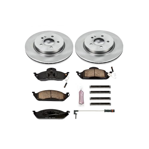 Image of PowerStop Front Brake Kit for Mercedes-Benz ML320 1998-03 |ML350 2003-05 |ML430 1999 - Z17 Ceramic Brake Pads & Disc Rotors Replacement, KOE864