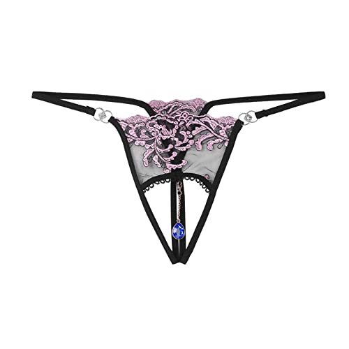 Men's Opening Crotch Sissy Panties Lace G String Thong Crossdresser Lingerie Underwear Type B One Size3