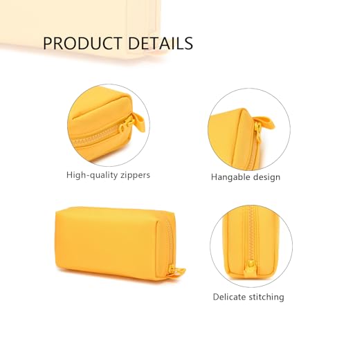Image of Pencil Case Durable Oxford Pencil Pouch for Pens School Supplies (Yellow,Oxford)
