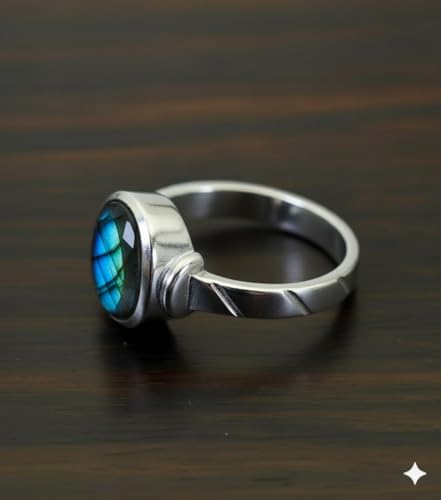 Image of 55Carat Choose Your Color Natural Gemstone Sterling Silver Statement Rings Oval Shape Handmade Sizes 5-12