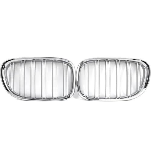 Double lamelles grille de phare antibrouillard avant chromée pour BMW Série 7