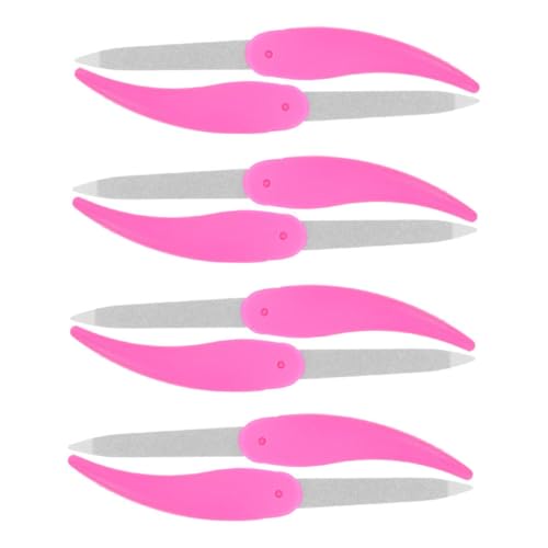 minkissy Juego De 8 Uds. Lima De Uñas Manija De La Puerta Manija De La Puerta Cuadros Alfileres De Los Hombres Etiqueta Del Congelador Apilador Papelería Infantil Rosy Acero Inoxidable