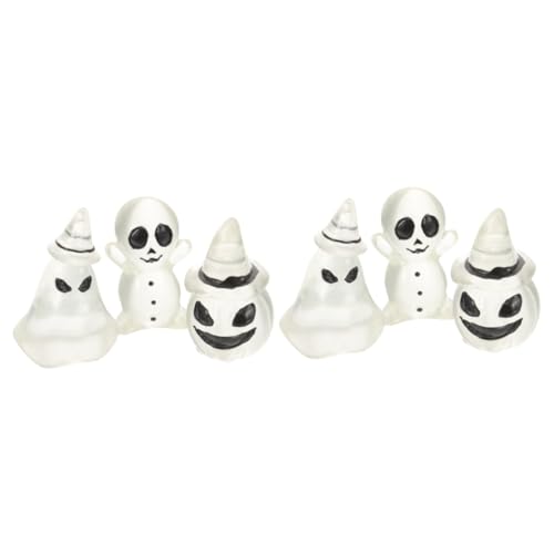 YARNOW 2 Juegos Adornos De Resina Fiesta Halloween Decoración Halloween Adornos para Jardin Mini Decoraciones De Jardín Figuritas Decoración Artesanal De Resina Mini Adorno 6 Piezas * 2