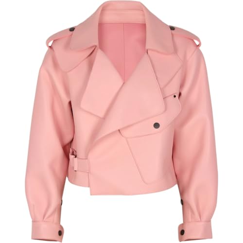 Women Oversized Real Leather Jacket 2024 Autumn Shiny Gold Leather Coat2