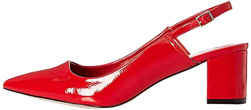 find. Point Block Heel Slingback Zapatos de Talón Abierto, Rojo Red, 41 EU