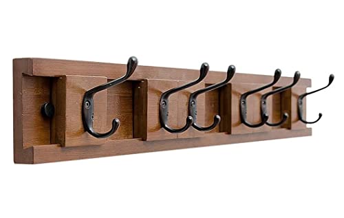 Patères porte-manteau mural en bois antique : stoppez le désordre avec la fonte noire