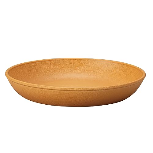 山中漆器 プレート 皿 サークルプレート 約18cm S 電子レンジ 食洗機対応 抗菌加工 木目 ナチュラル 日本製 K17756-5