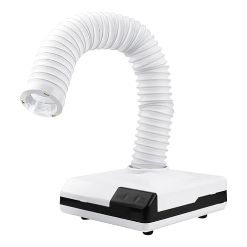 Aspiradora de uñas y mini extractor de humo de soldadura mesa con luz LED 2