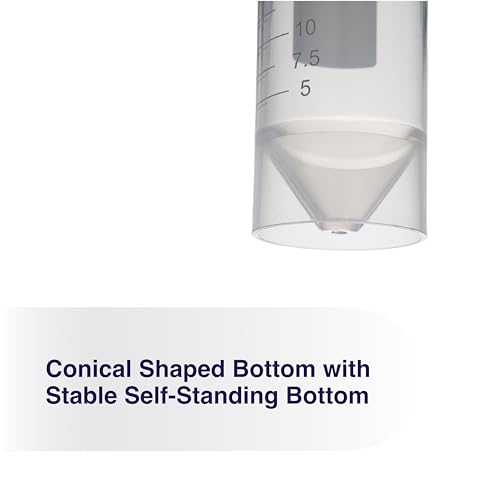 Image of Kashi Scientific 50mL Self Standing Centrifuge Tubes with Screw Cap Lid, Lab Grade Polypropylene Plastic, Skirted, Printed Graduation, Write-on Spot [50mL Self-Standing, 300]