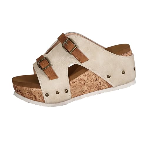 Sandalias de ajuste ancho para mujer, sandalias anchas para mujer, talla 9, deslizadores del Reino Unido, talla 2, sandalias brillantes para mujer, accesorios para mujer, color negro, 7 5, beige, 37.5