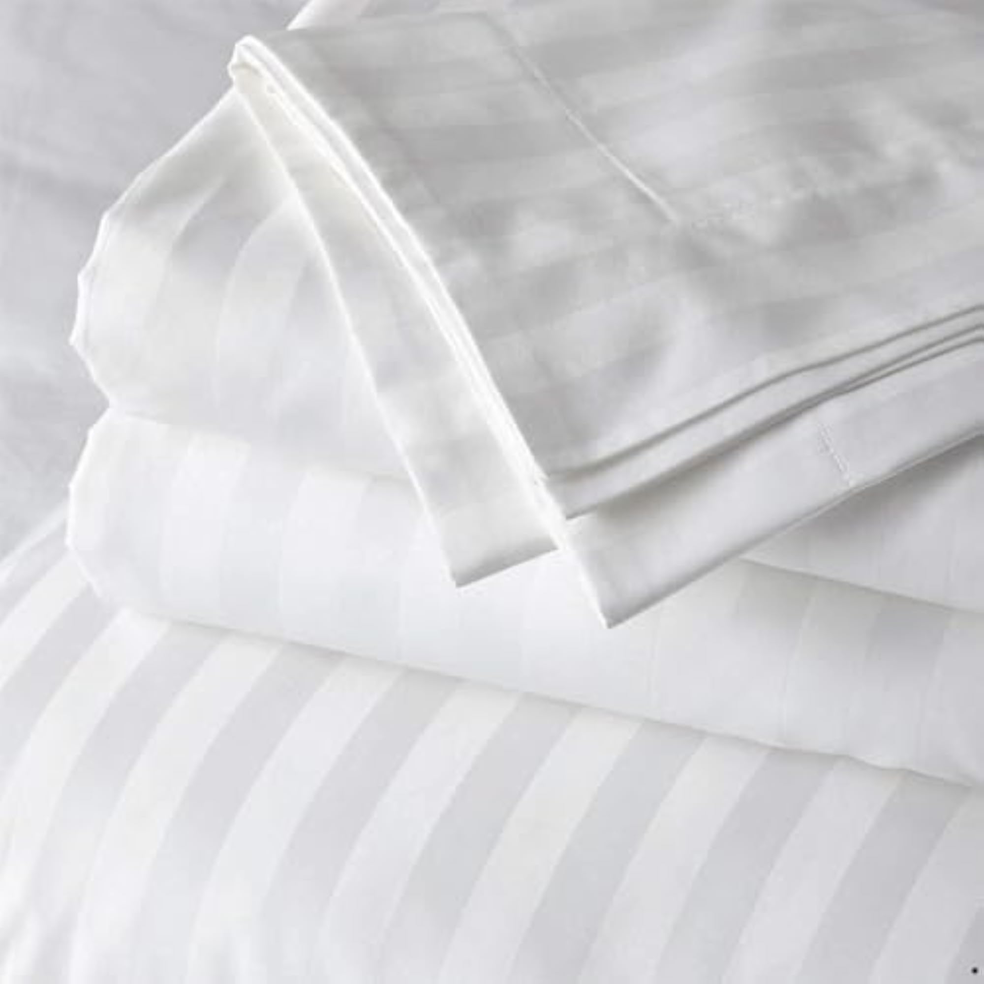 100% Cotton 400 TC Satin Stripes King Bed Sheet