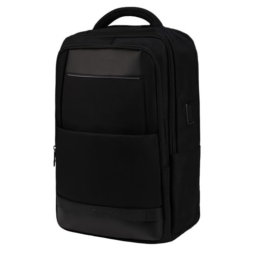 Image of F Gear Brussels Black 21L Premium Laptop Backpack | Fits 17 inch Laptop | USB & Type-C Charging Ports | Lightweight with Tablet Sleeve, 3 Compartments & a Hidden Pocket | Ideal for Office & Travel
