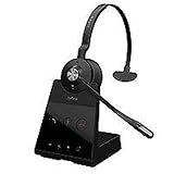 Reichweite bis zu 150 Meter Jabra Engage 65 On-Ear DECT Mono Headset - Skype for Business Certified Wireless Headphones with Advanced Noise Cancellation for Deskphones and Softphones – Black – UK Version