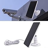 DAZZLEEX 4W 5V Monocrystalline Solar Panel Charger with 3 Meters Cable for Arlo Pro 4/Ultra 2/Pro 3/Ultra/Pro 5S/Pro 3 Floodlight Cameras for Continuous Outdoor Security Power Supply(Black) - Image 2