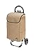 Aurora Carrello Spesa Portaspesa 2 ruote e Struttura 100% alluminio con Base richiudibile e capiente Borsa Eco in fibra naturale di Juta mod. Arizona