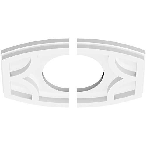 Image of Ekena Millwork CMP10X6KY2-04000 Kailey Architectural Grade PVC Contemporary, Two Piece Urethane Ceiling Medallions 10 inchW x 6 5 /8 inchH x 4 inchID x 5 1 /4 inchC x 1 inchP