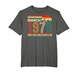Vintage Birthday March 1978 Retro Yrs Idea Tee