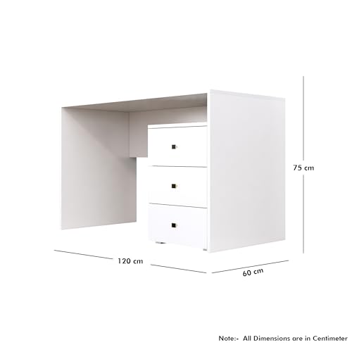 Image of Bniture Wooden Study Table for Home with Bottom Storage | Engineered Wood Study Table with Book Shelf | Multi Purpose Computer Desk for Writing | Laptop Table for Office & Home | Flower Wenge
